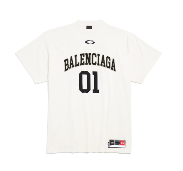 Balenciaga  바스켓볼 시리즈 - 오버사이즈 티셔츠 오프 화이트